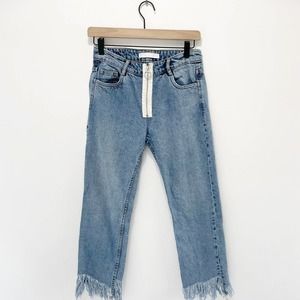 Zara Trafaluc Rigid Denim High Rise Jeans 2